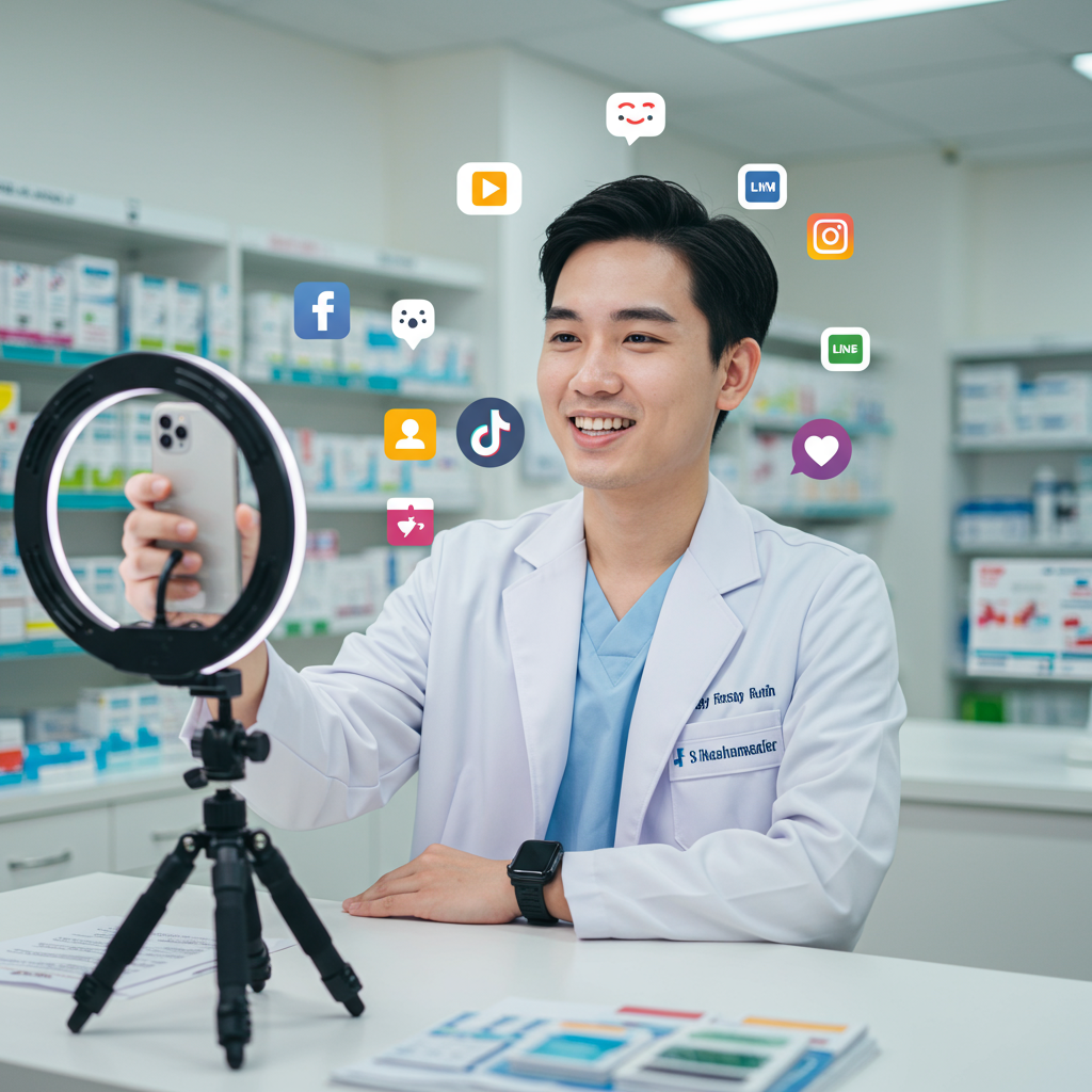กลยุทธ์การสร้างตัวตนของเภสัชกรในยุคโซเชียลมีเดีย: พลิกโฉมการสื่อสารธุรกิจยา สู่ความเชื่อมั่นที่ยั่งยืน